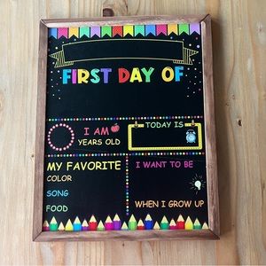 Reversible first and last day of school sign